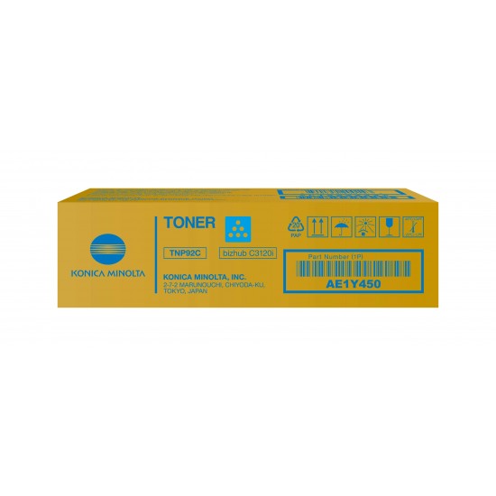 ORIGINAL Minolta Toner TNP92C Bizhub C3120i Cyan (4k) Tonerji in kartuše