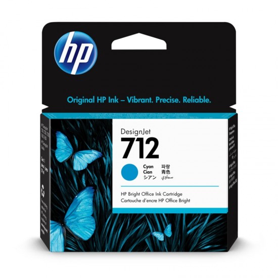ORIGINAL HP ink No.712, DesignJet Studio, T210, T230, T250, T630, T650 (Cyan) Tonerji in kartuše