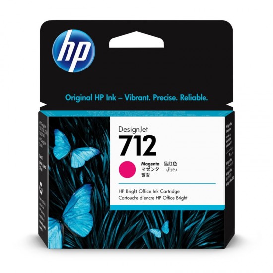 ORIGINAL HP ink No.712, DesignJet Studio, T210, T230, T250, T630, T650 (Magenta) Tonerji in kartuše