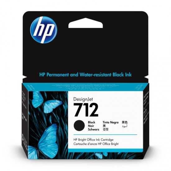 ORIGINAL HP ink No.712, DesignJet Studio, T210, T230, T250, T630, T650 (Black) Tonerji in kartuše
