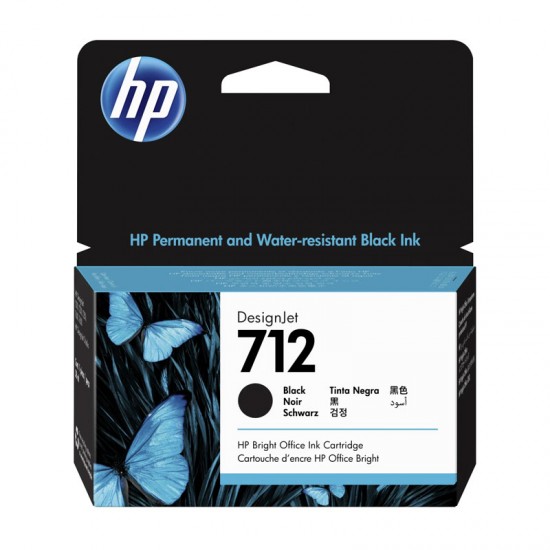 ORIGINAL HP ink No.712, DesignJet Studio, T210, T230, T250, T630, T650 (Black) Tonerji in kartuše