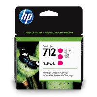 ORIGINAL HP ink No.712, 3-pack DesignJet Studio,T210,T230,T250,T630,T650 (Magenta)