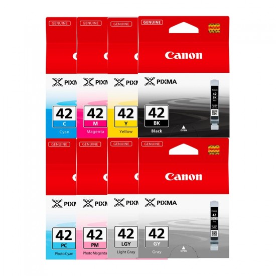 ORIGINAL Canon Ink CLI-42 Multipack (BK/GY/LGY/C/PC/M/PM/Y) Tonerji in kartuše