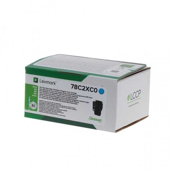 ORIGINAL Lexmark Toner CS421/521/CX421/522/625 Cyan (return) Tonerji in kartuše