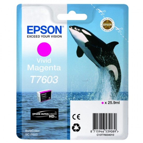 ORIGINAL Epson ink SureColor SC-P600 (Magenta) Tonerji in kartuše