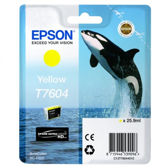 ORIGINAL Epson ink SureColor SC-P600 (Yellow) Tonerji in kartuše
