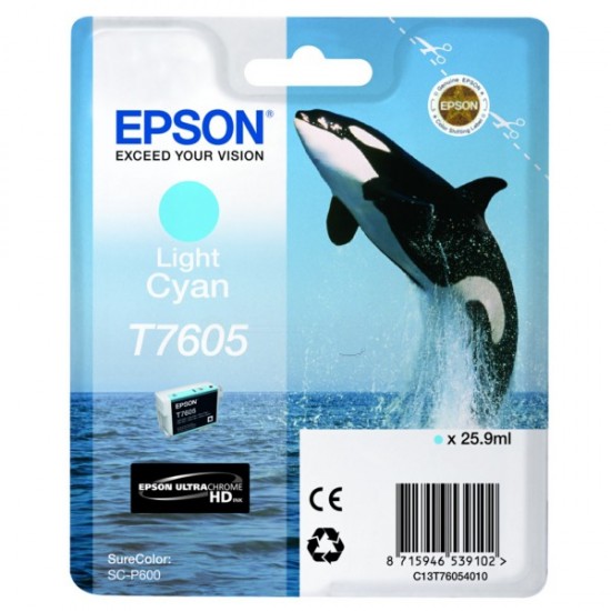 ORIGINAL Epson ink SureColor SC-P600 (Light Cyan) Tonerji in kartuše
