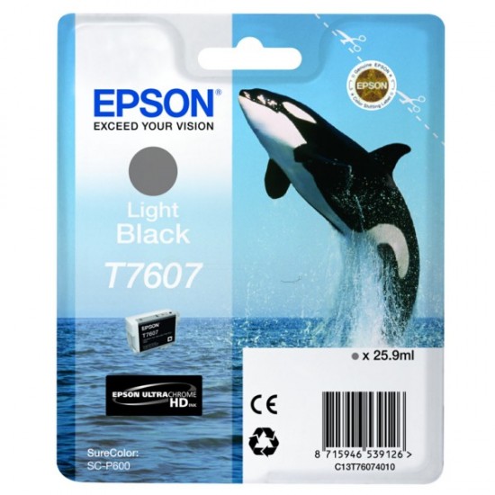 ORIGINAL Epson ink SureColor SC-P600 (Light Black) Tonerji in kartuše