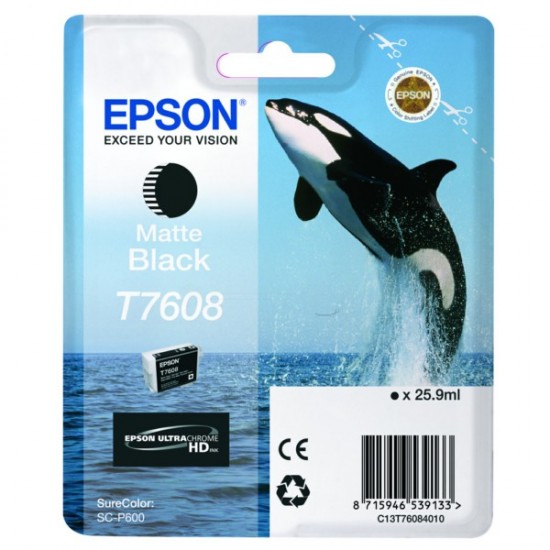 ORIGINAL Epson ink SureColor SC-P600 (Matte Black) Tonerji in kartuše