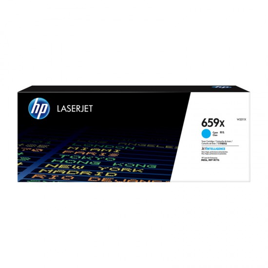 ORIGINAL HP toner No.659X, high capacity, Color LaserJet Enterprise M856 (Cyan) Tonerji in kartuše