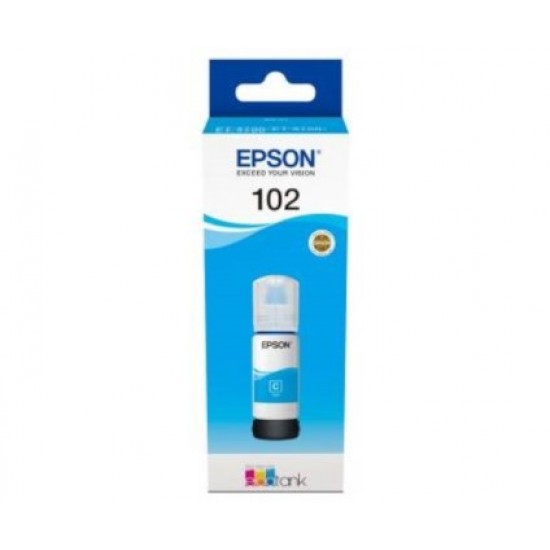 ORIGINAL Epson Ink EcoTank (102) ET2756/2851/2856/3700/3850/4850 Cyan (70 ml)