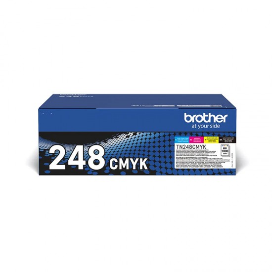 ORIGINAL Brother Toner HL-L3220/3240/8390/DCP-L3515/3520/MFC-L3740 Black (4x1k) (TN-248CMYK, komplet)
