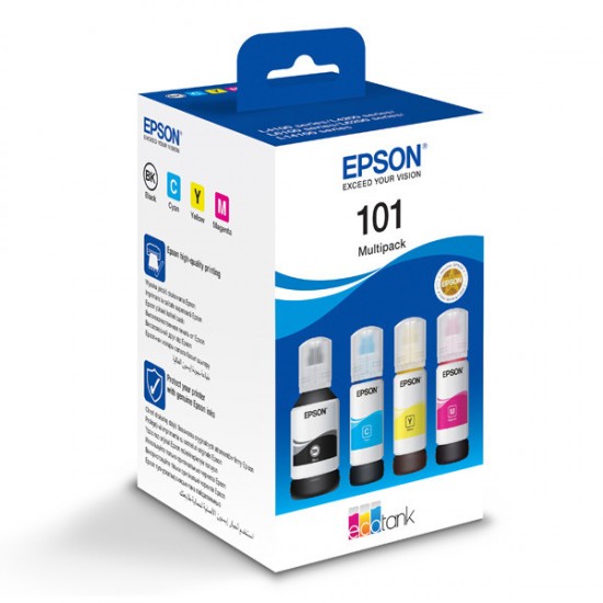 ORIGINAL Epson Ink EcoTank (101) ITS L4160/6160/6170/6190   C/M/Y/K komplet