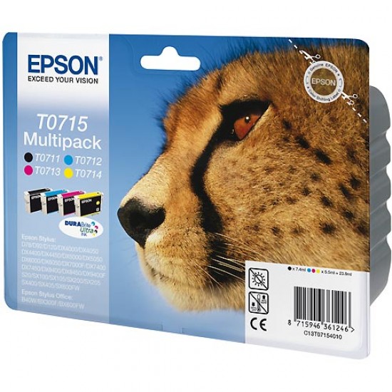 ORIGINAL Epson Multipack: T0711 + T0712 + T0713 + T0714 (C+M+Y+BK) Tonerji in kartuše