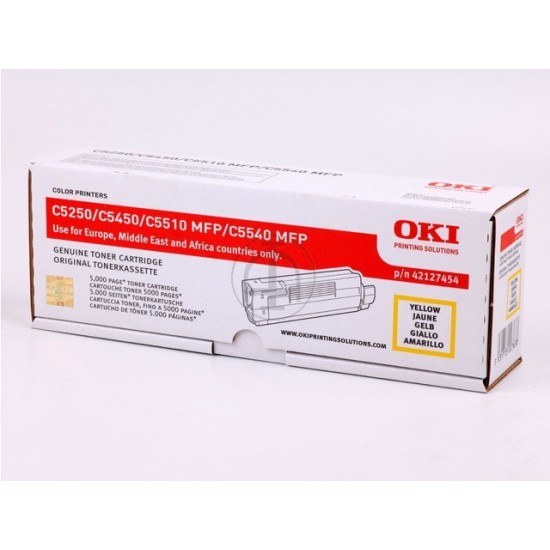 ORIGINAL Oki Toner C5250 (Yellow) HC Tonerji in kartuše