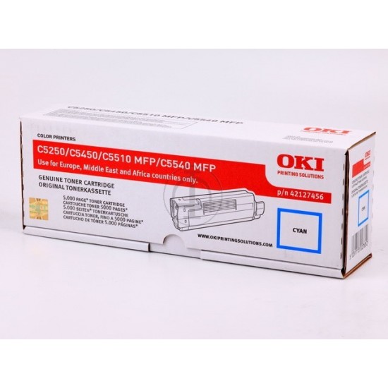 ORIGINAL Oki Toner C5250 (Cyan) HC Tonerji in kartuše