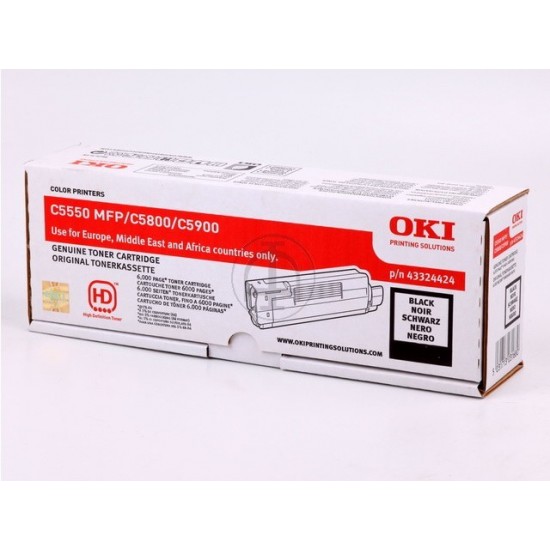 ORIGINAL Oki Toner C5800 (Black) Tonerji in kartuše