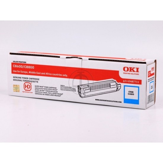ORIGINAL Oki Toner C8600 (Cyan) Tonerji in kartuše