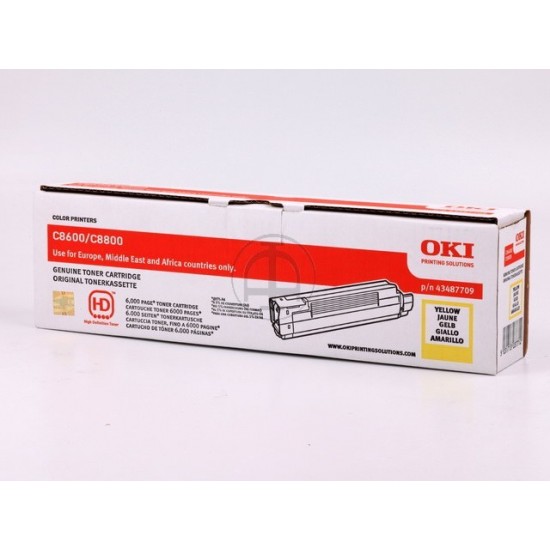 ORIGINAL Oki Toner C8600 (Yellow) Tonerji in kartuše