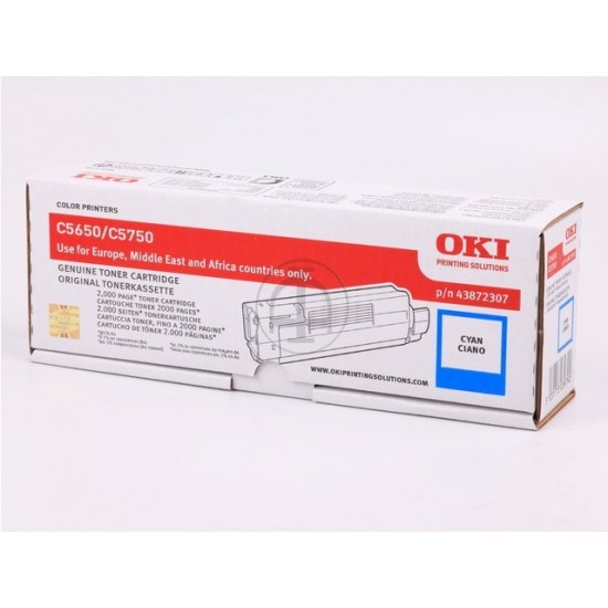 ORIGINAL Oki Toner C5650 (Cyan) Tonerji in kartuše