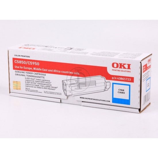 ORIGINAL Oki Toner C5850 (Cyan) Tonerji in kartuše