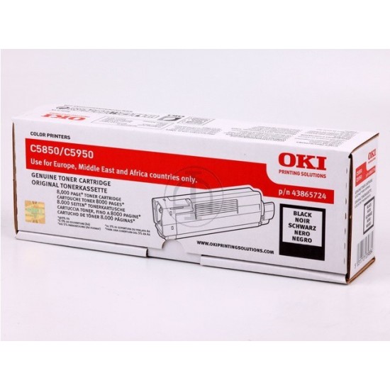 ORIGINAL Oki Toner C5850 (Black) Tonerji in kartuše