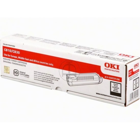 ORIGINAL Oki Toner C800 (Black) Tonerji in kartuše