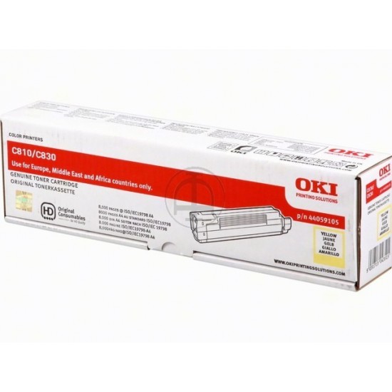 ORIGINAL Oki Toner C800 (Yellow) Tonerji in kartuše