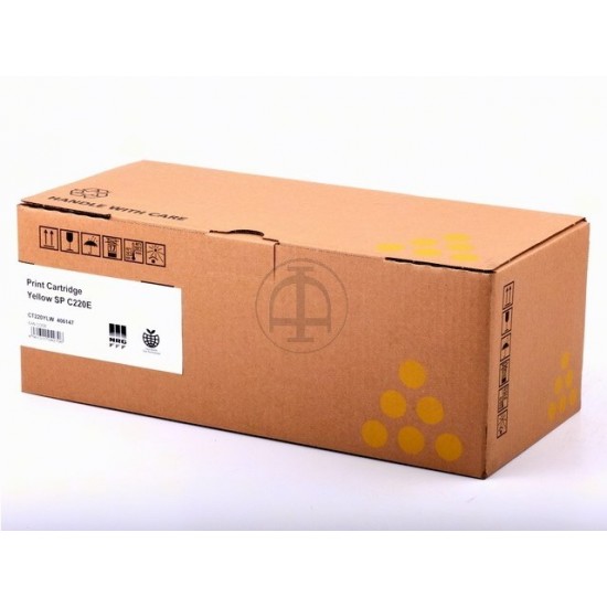 ORIGINAL Ricoh Toner SP C220E (Yellow) (407643/ 406106/ 406055/ 406768) 2K Tonerji in kartuše
