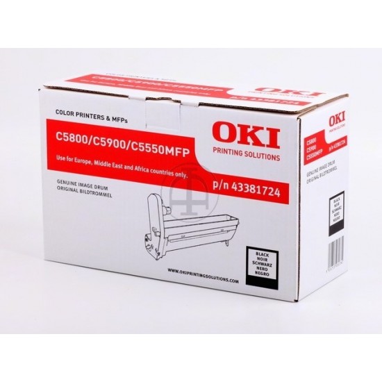 ORIGINAL Oki Drum  C5800 (Black) Tonerji in kartuše