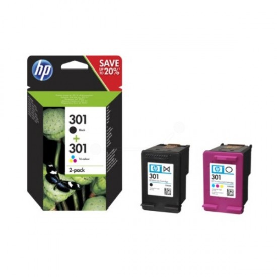 ORIGINAL HP Ink cartr. No.301 (2-pack) Black+Color Tonerji in kartuše