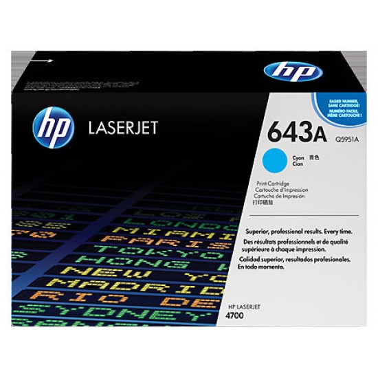 ORIGINAL HP Toner No.643A (Cyan) Tonerji in kartuše ORIGINAL HP Toner No.643A (Cyan) Tonerji in kartuše