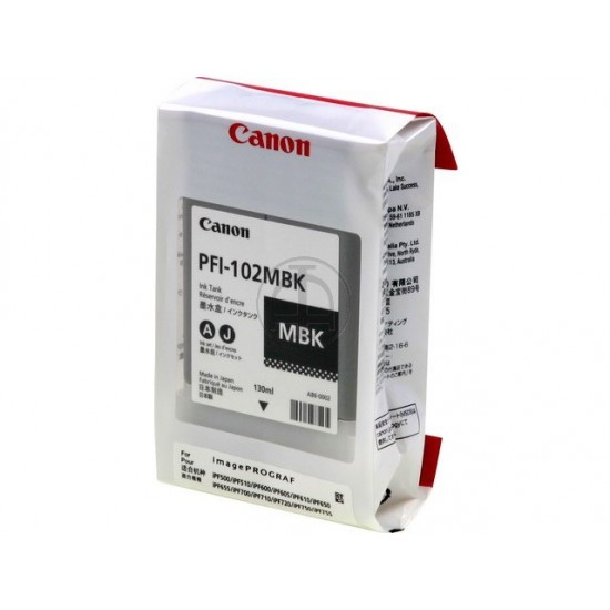 ORIGINAL Canon Ink PFI102MBK iPF 500 (Matt Black) Tonerji in kartuše