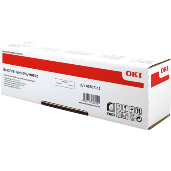 ORIGINAL Oki Toner B432/512/MB492/562 Black (12.000) Tonerji in kartuše
