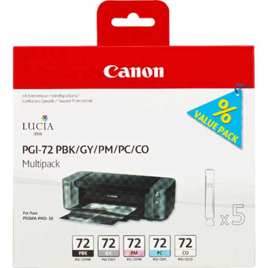 Orginal Canon PGI-72M Ink Multipack Pixma Pro 10 (PBK/GY/PM/PC/CO) Tonerji in kartuše