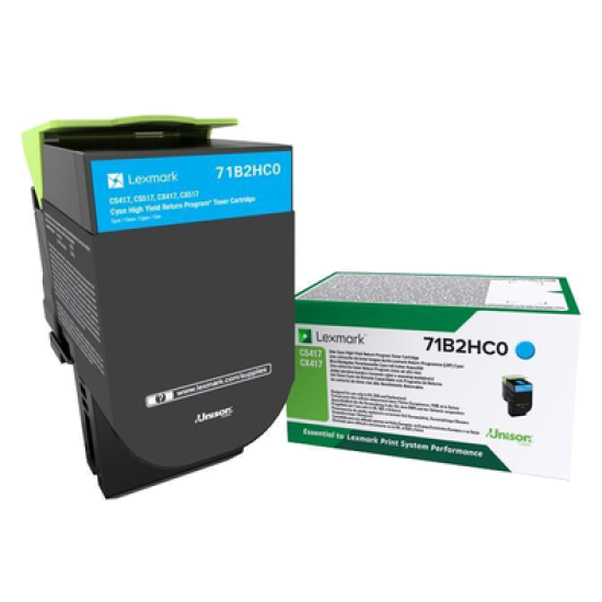 ORIGINAL Lexmark Toner CS417/CX317 High Capacity (Cyan) Tonerji in kartuše