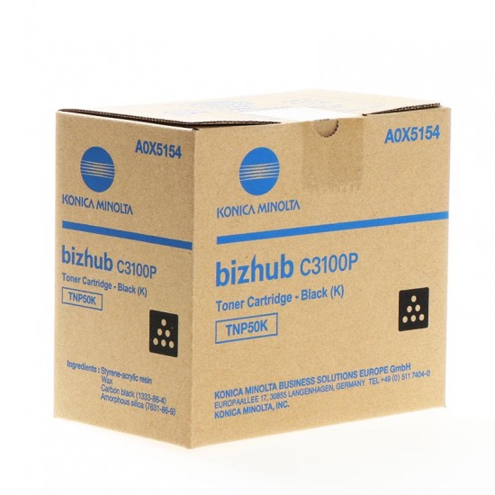 ORIGINAL Konica Minolta Toner Bizhub C 3100 (Black) Tonerji in kartuše ORIGINAL Konica Minolta Toner Bizhub C 3100 (Black) Tonerji in kartuše