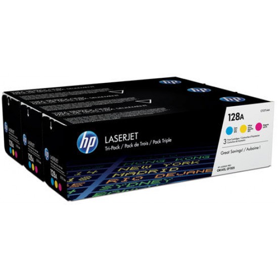 ORIGINAL HP Value Pack: Toner CE321A + CE322A + CE323A C+M+Y Tonerji in kartuše
