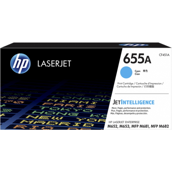 ORIGINAL HP Toner No.655A (Cyan) Tonerji in kartuše