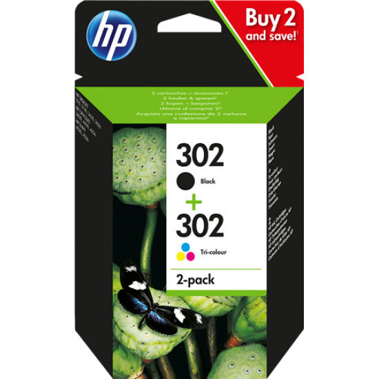 ORIGINAL HP Ink No.302BK+302C Multipack (Black+Color) Tonerji in kartuše