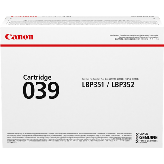 ORIGINAL Canon Toner 039  (Black) Tonerji in kartuše