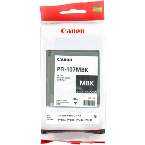 ORIGINAL Canon Ink PFI-107  (Matte Black) Tonerji in kartuše