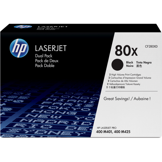 ORIGINAL HP Toner No.80X Dual Pack  (2xBlack) Tonerji in kartuše