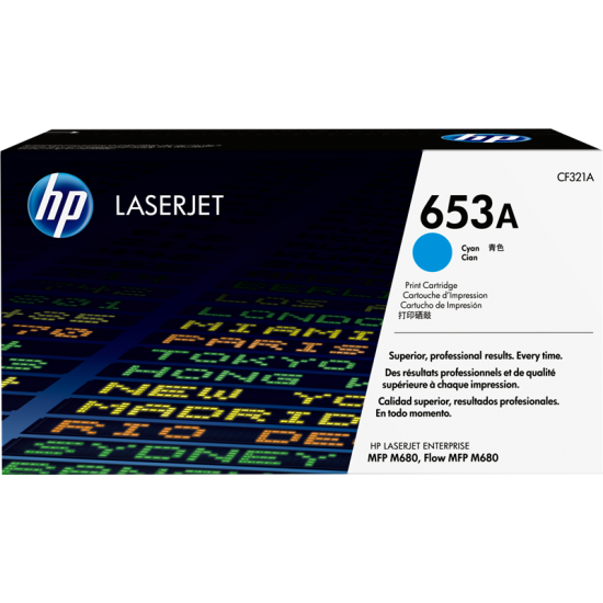 ORIGINAL HP Toner No.653A  (Cyan) Tonerji in kartuše