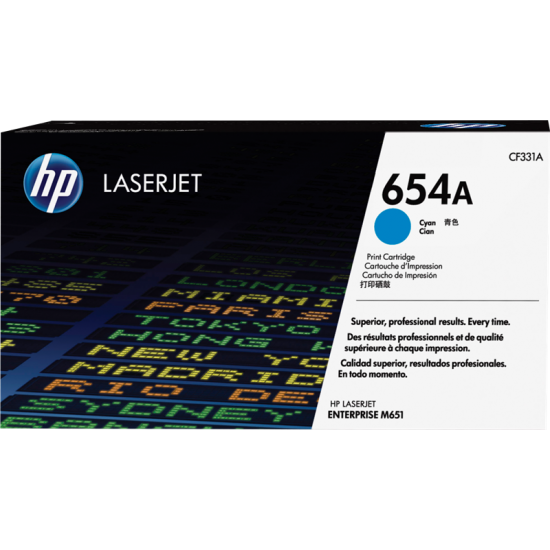 ORIGINAL HP Toner No.654A  (Cyan) Tonerji in kartuše ORIGINAL HP Toner No.654A  (Cyan) Tonerji in kartuše