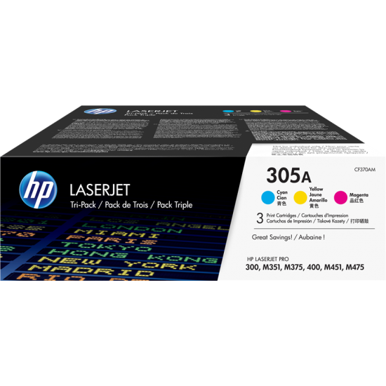 ORIGINAL HP Toner No.305A Multipack (CE411A+CE412A+CE413A) Tonerji in kartuše