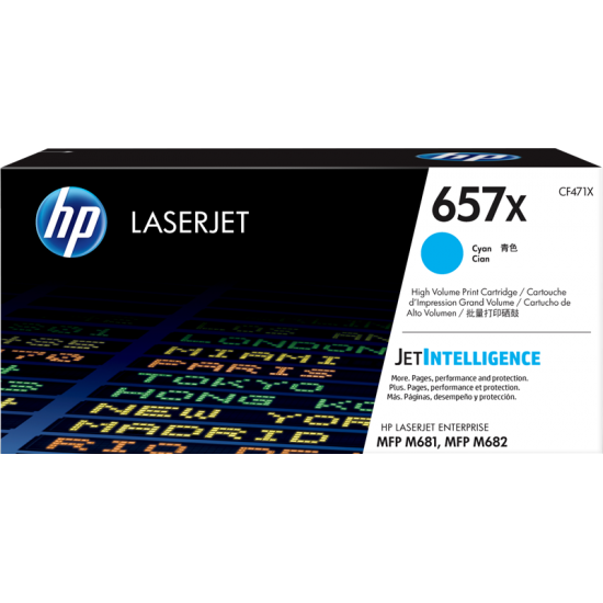 ORIGINAL HP Toner No.657X  (Cyan) Tonerji in kartuše