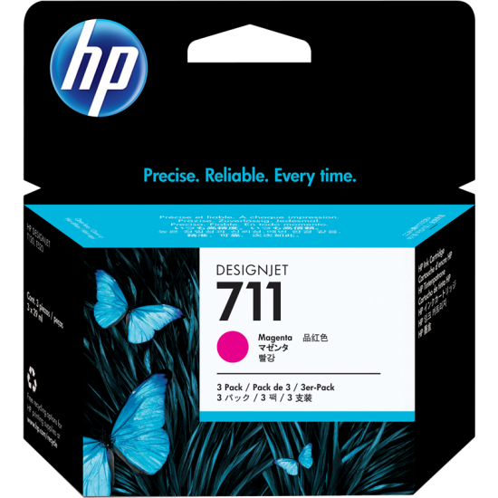 ORIGINAL HP Ink cartidge No.711 Multipack  (3xMagenta) Tonerji in kartuše