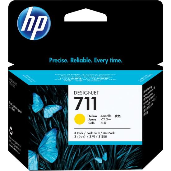 ORIGINAL HP Ink cartidge No.711 Multipack  (3xYellow) Tonerji in kartuše