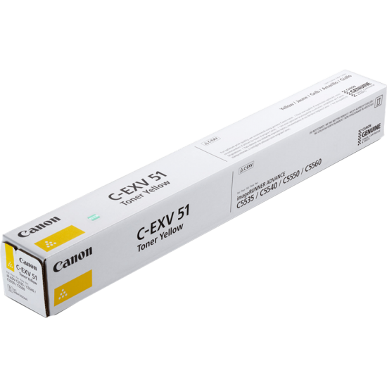 ORIGINAL Canon Toner CEXV51 iRC 5535/iRC 5540/iRC 5550/iRC 5560 (Yellow) Tonerji in kartuše